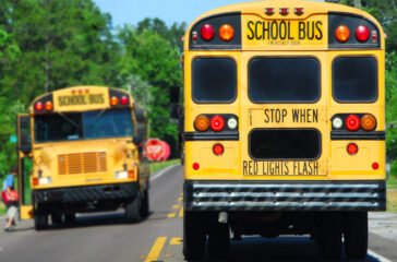 school bus picking up kids