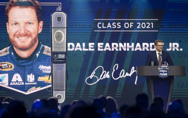 Dale Jr. joins father in NASCAR Hall of Fame