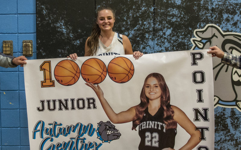 Trinity tops PG as Gentry tops 1,000 points for career