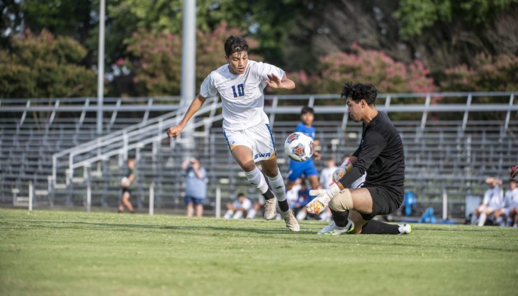 Asheboro HS soccer goalkeeper v SWR Aug2022