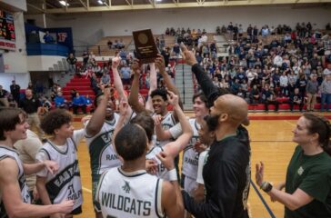 ER boys West Region champions with trophy