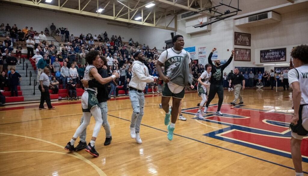 ER boys West final on cour celebration