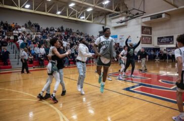 ER boys West final on cour celebration