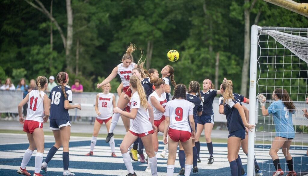 Wheatmore girls soccer Summer bowman header May 30 2023