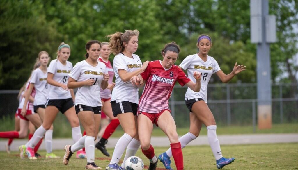 Wheatmore girls soccer Ellie Garrison v Shelby May2023