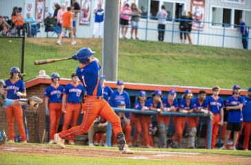 Randleman baseball Hunter Atkins v Trinity May2023
