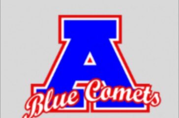 Asheboro Blue Comets logo with big A