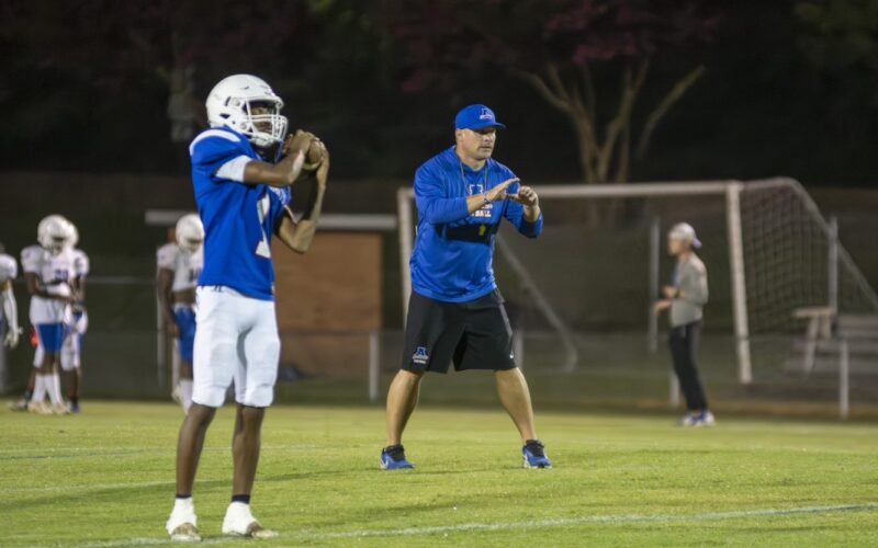 Brown encouraged as first football season with Asheboro Blue Comets nears