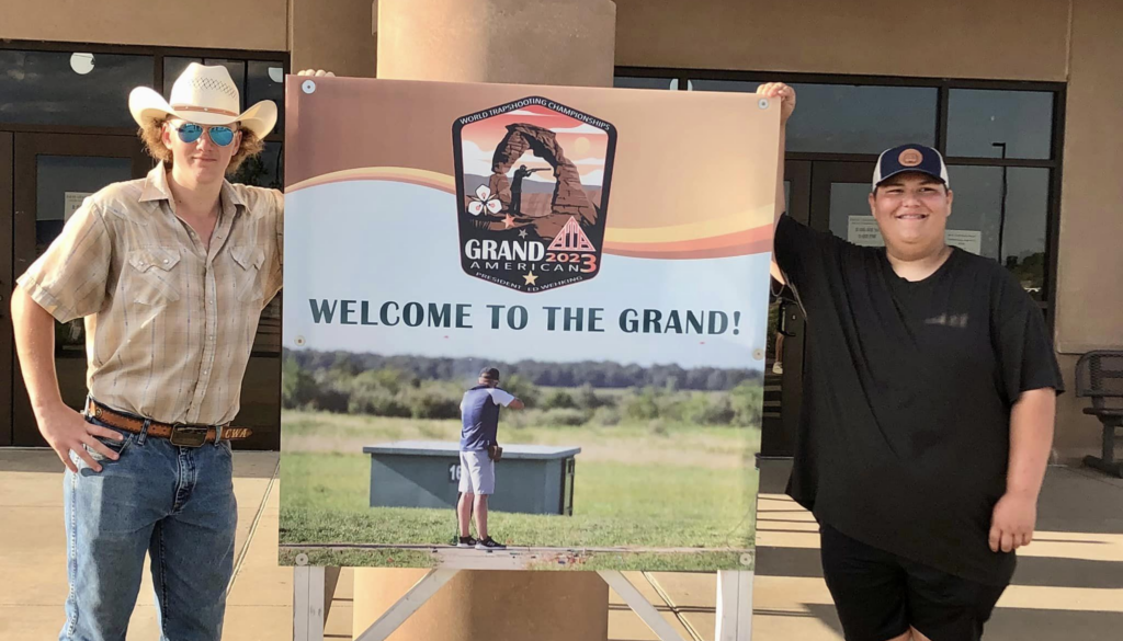 UCA trapshooters Colson Allen and Isaac McCoy Aug2023