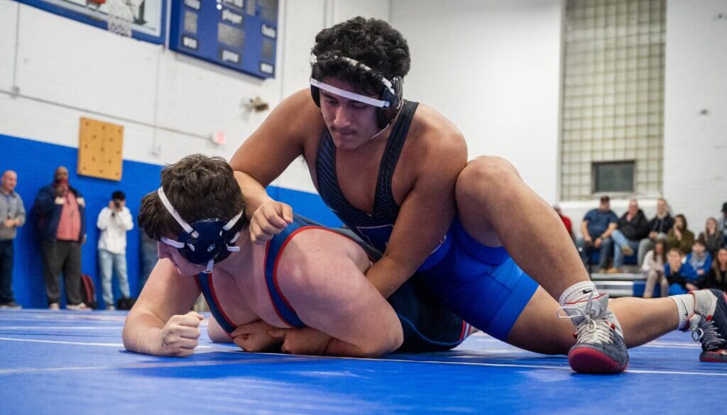 Asheboro wrestling Santos v PG Fogleman Nov2023