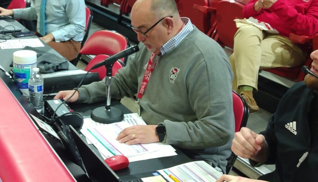 Don Bullins courtside at NC State