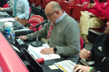 Don Bullins courtside at NC State