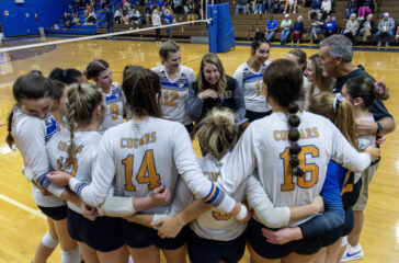 SWR volleyball team with Coach Kennedy Oct2023
