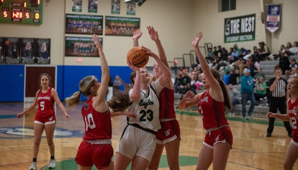 UCA girls basketball N Staples v Wheatmore Jan2024