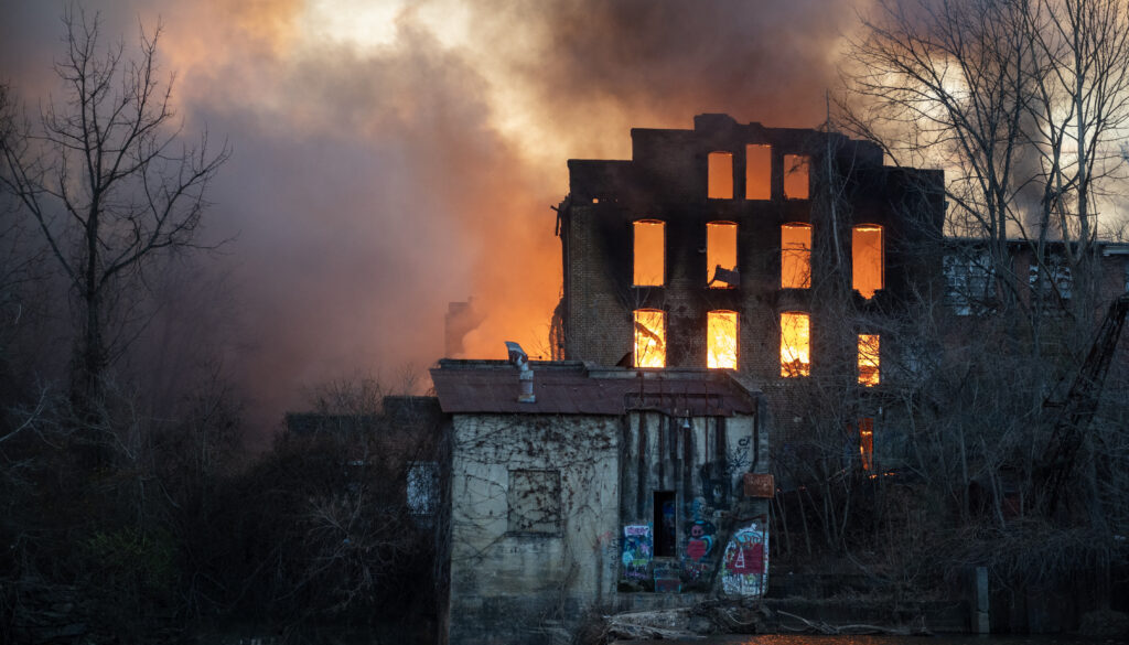 Multiple departments working fire at Worthville Mill in Randleman