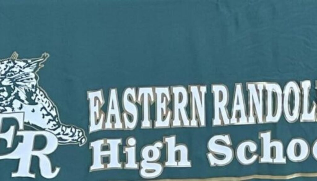 ER sign on table cloth