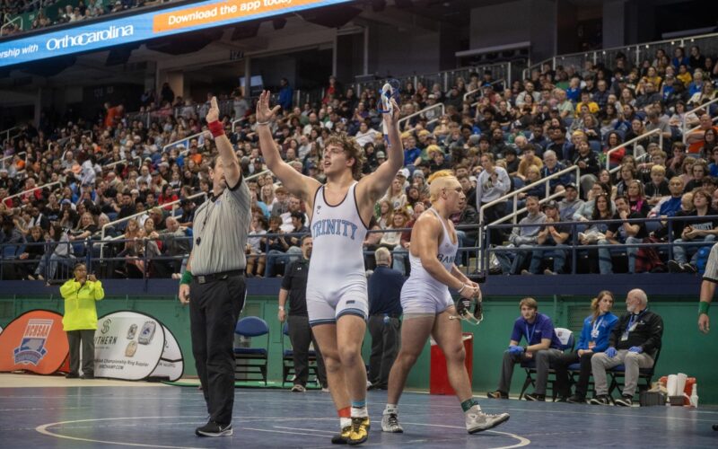 Trinity’s Hardister knocks off champ on way to title