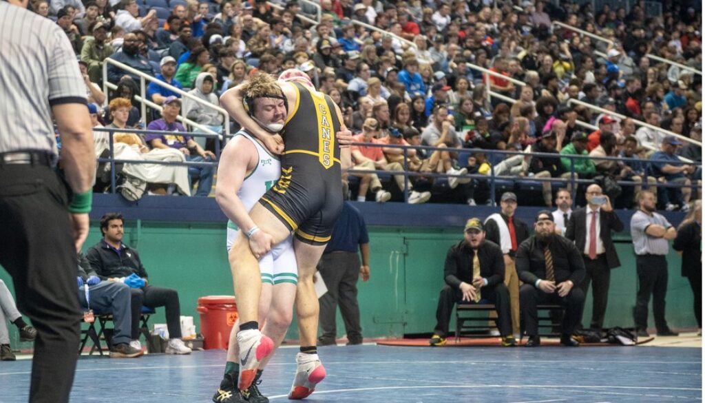 UCA wrestler Jaden Maness in state final Feb 17 2024