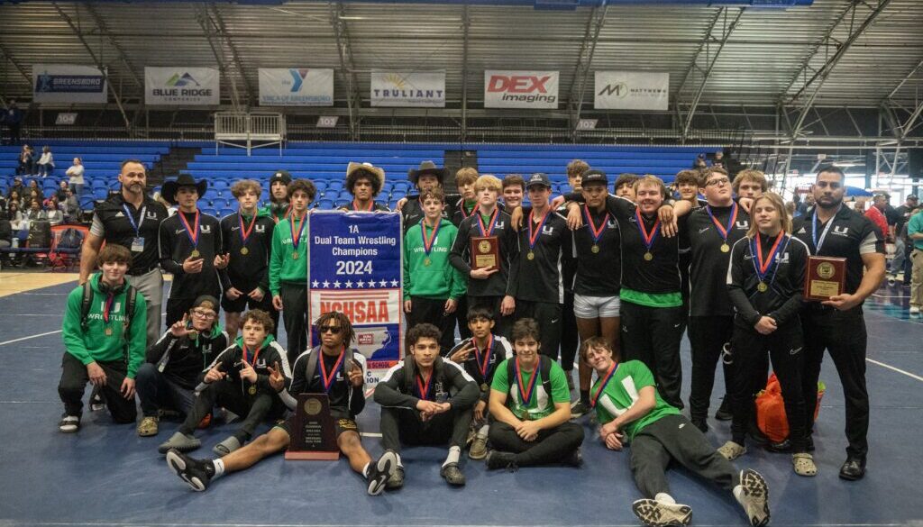 UCA wrestling team from from 2024 state final for WEB