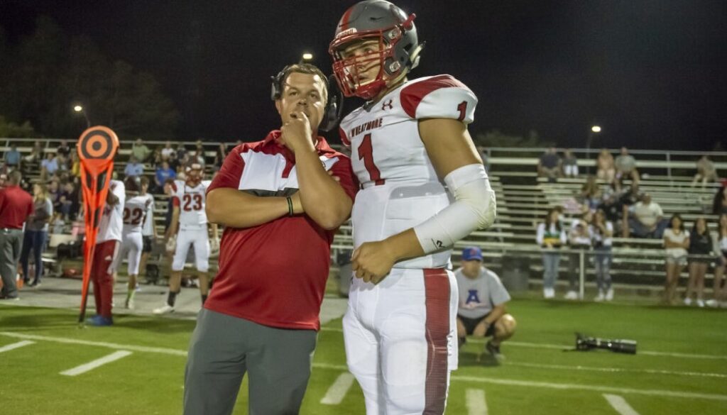 Wheatmore football Philip Yarbrough with Ben Walker 2021