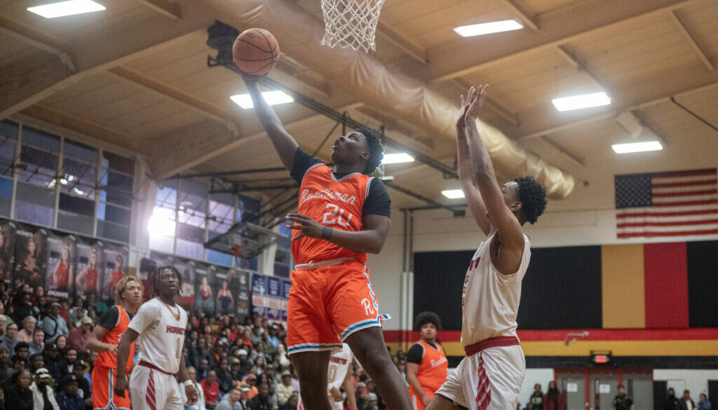 Randleman boys basketball Greg Price v Salisbury March2024