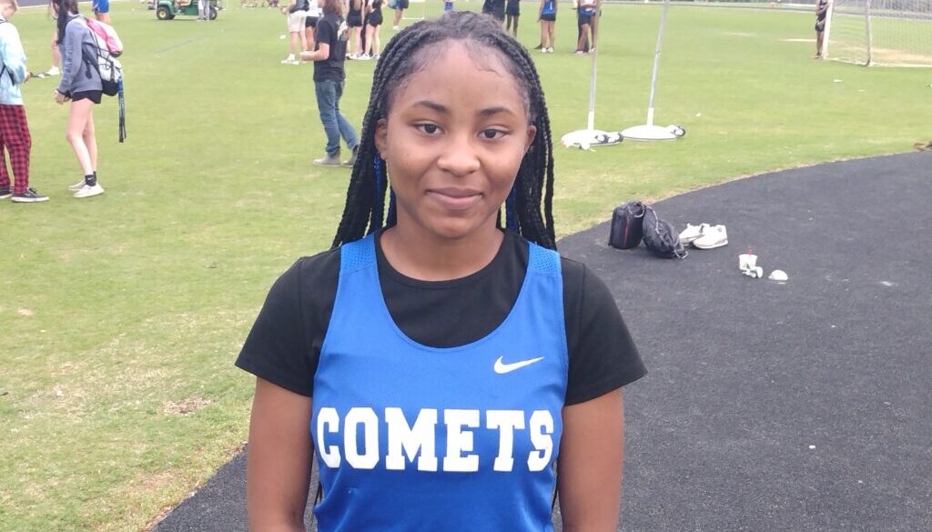 Asheboro girls track Jalaya Showers April2024