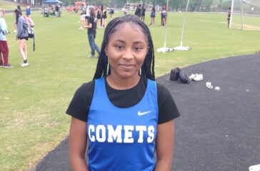 Asheboro girls track Jalaya Showers April2024