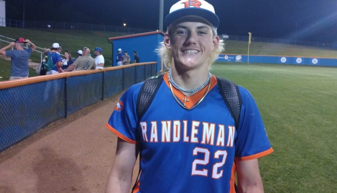 Randleman baseball Braxton Walker April 16 2024