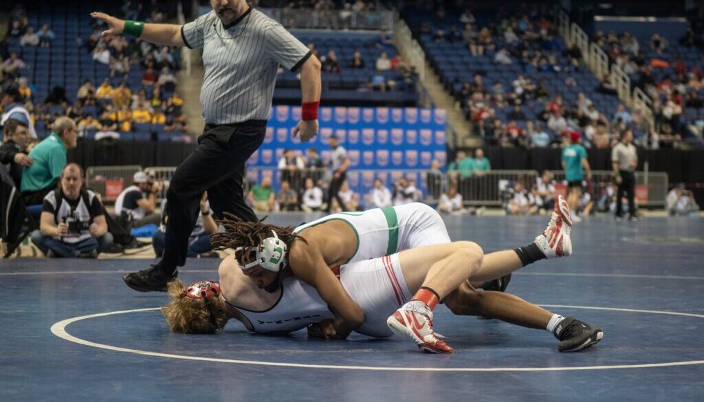 UCA wrestler Lorenzo Alston in 2024 states