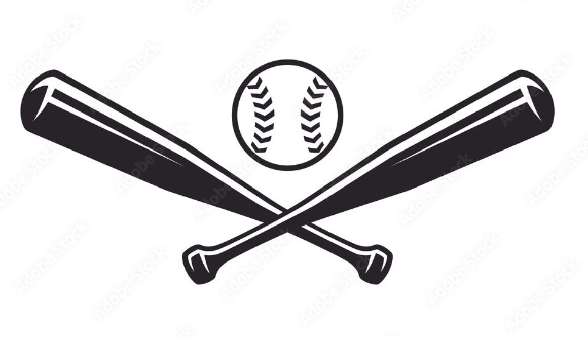 baseball and bat logo