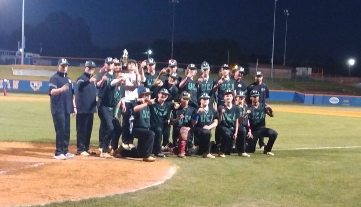 UCA baseball team after PAC title