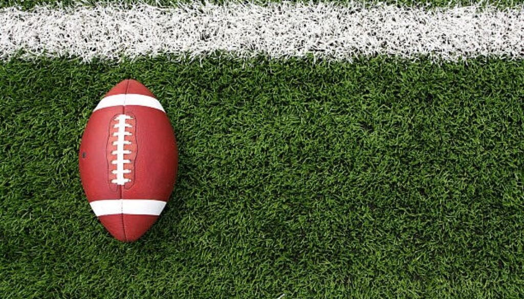 American Football on the Field with room for copy