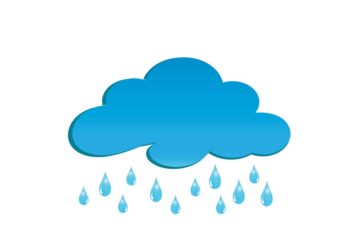 Rainy clouds for logo design illustrator, drops of rain symbol