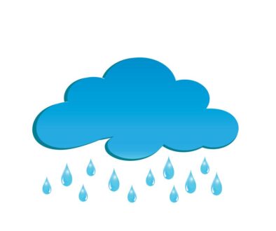 Rainy clouds for logo design illustrator, drops of rain symbol