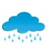 Rainy clouds for logo design illustrator, drops of rain symbol
