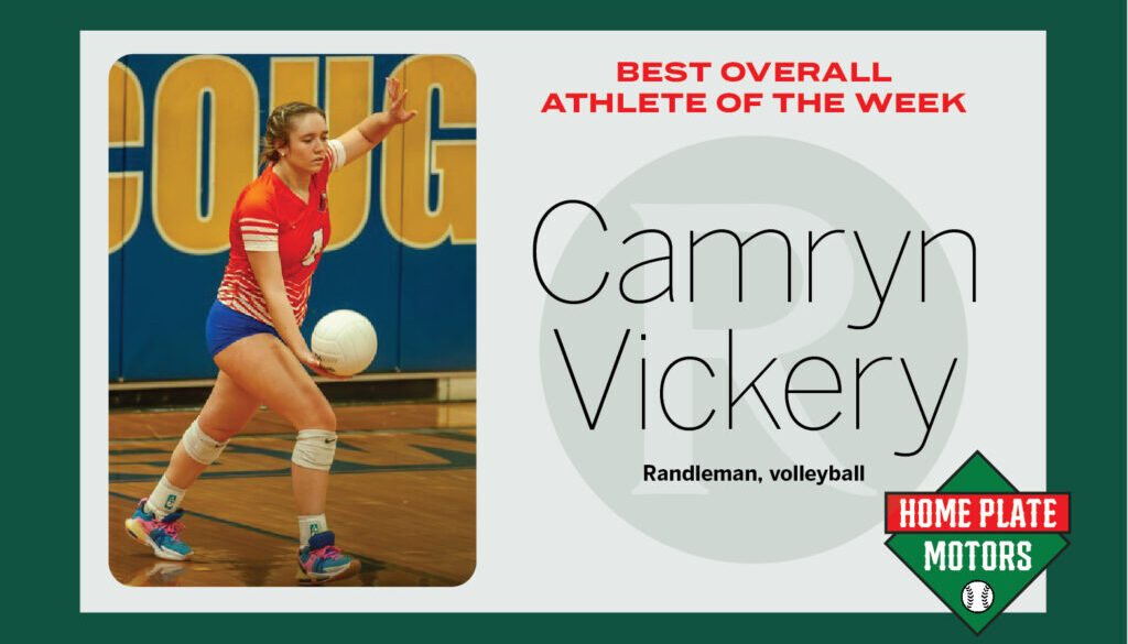 AOTW RR Camryn Vickery of Randleman volleyball