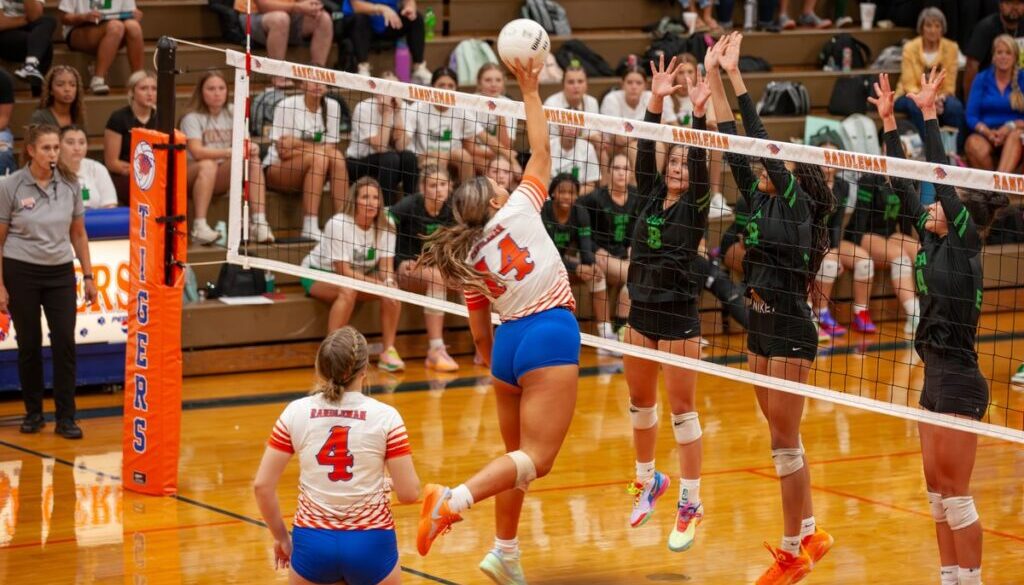 Randleman volleyball Mollie Hall v UCA Sept2024