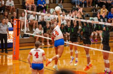 Randleman volleyball Mollie Hall v UCA Sept2024