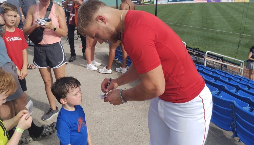 Brooks Brannon signs for fans in 2024