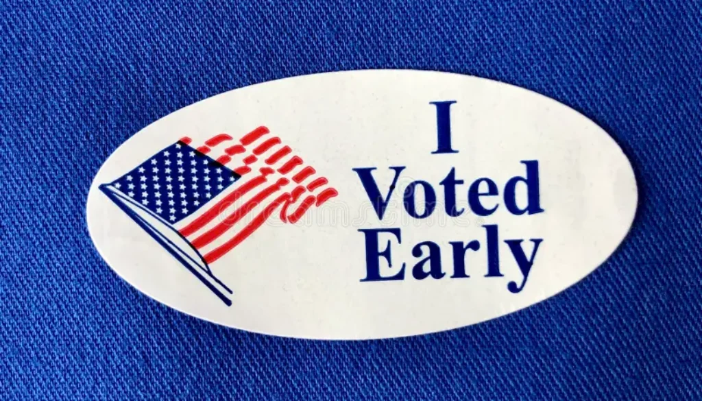 I voted early sticker photo