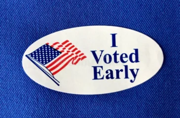 I voted early sticker photo