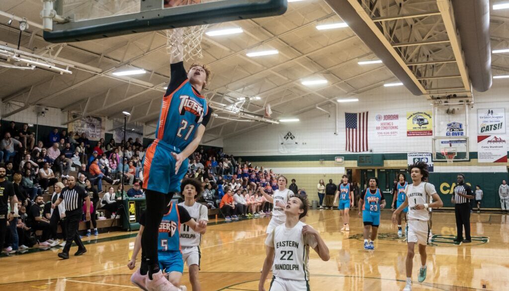 Randleman boys basketball Chase Farlow v ER Dec2024