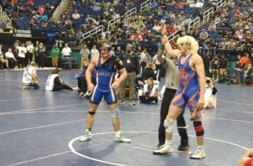 Randleman wrestler Braxton Walker Feb2025 state quarterfinals