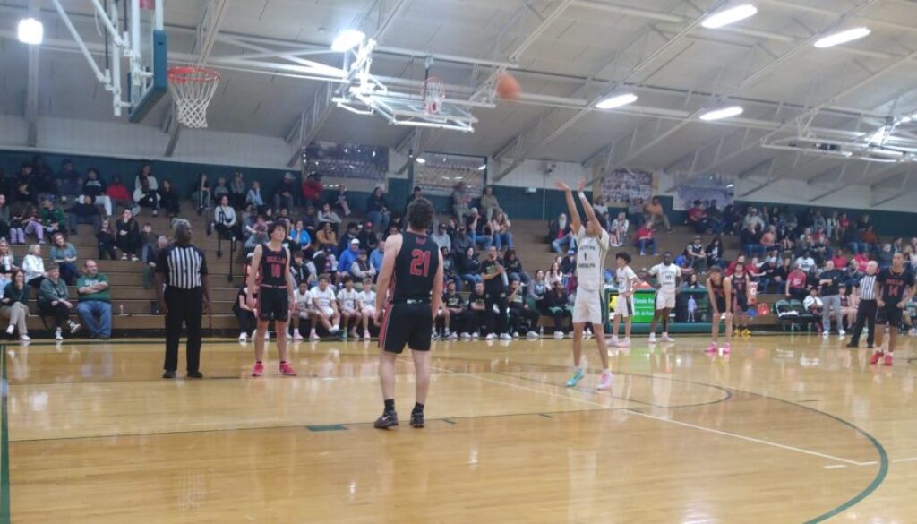 ER boys basketball Brower free throw v South Stanly