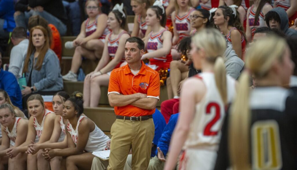 Randleman girls basketball coach Brandon Varner 2021 22 season