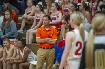 Randleman girls basketball coach Brandon Varner 2021 22 season