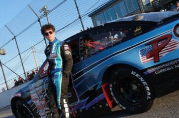 London McKenzie March2025 with race car