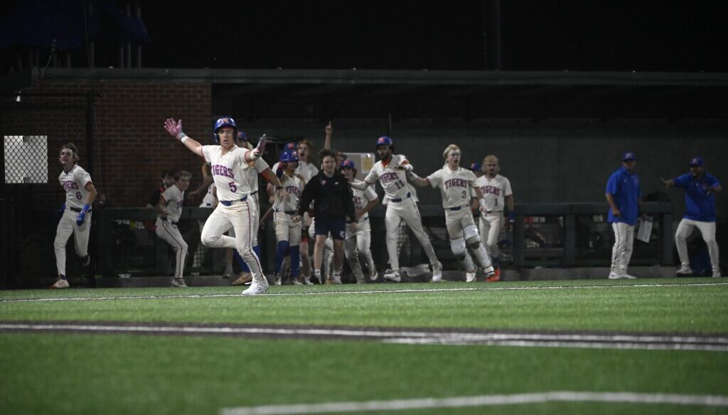 Randleman baseball Jackson Hill heads home v Trinity May2025 playoffs