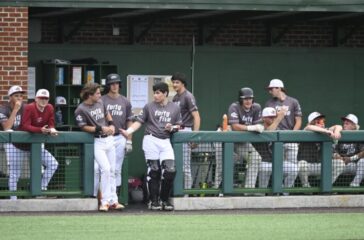 Post 45 dugout and players May2025