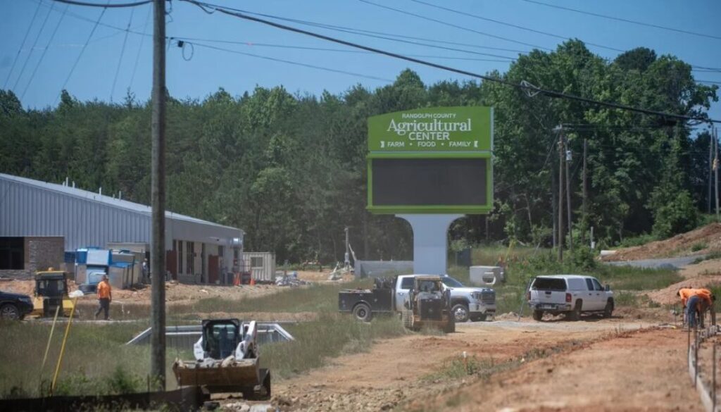Randolph County Agricultural Center sign etc May2025